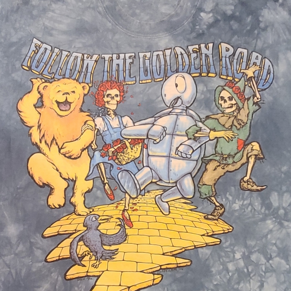 Vintage Tie Dye Grateful Dead Follow the Golden Road size XL 1994 Tour Shirt